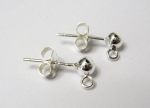 Ohrstecker mit Kugel und Ring aus 925er Sterling Silber